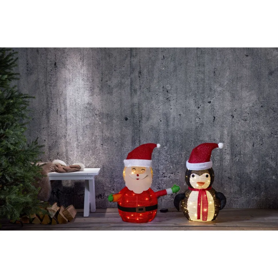 LED-valokoriste Star Trading Tecidy joulupukki 70 cm
