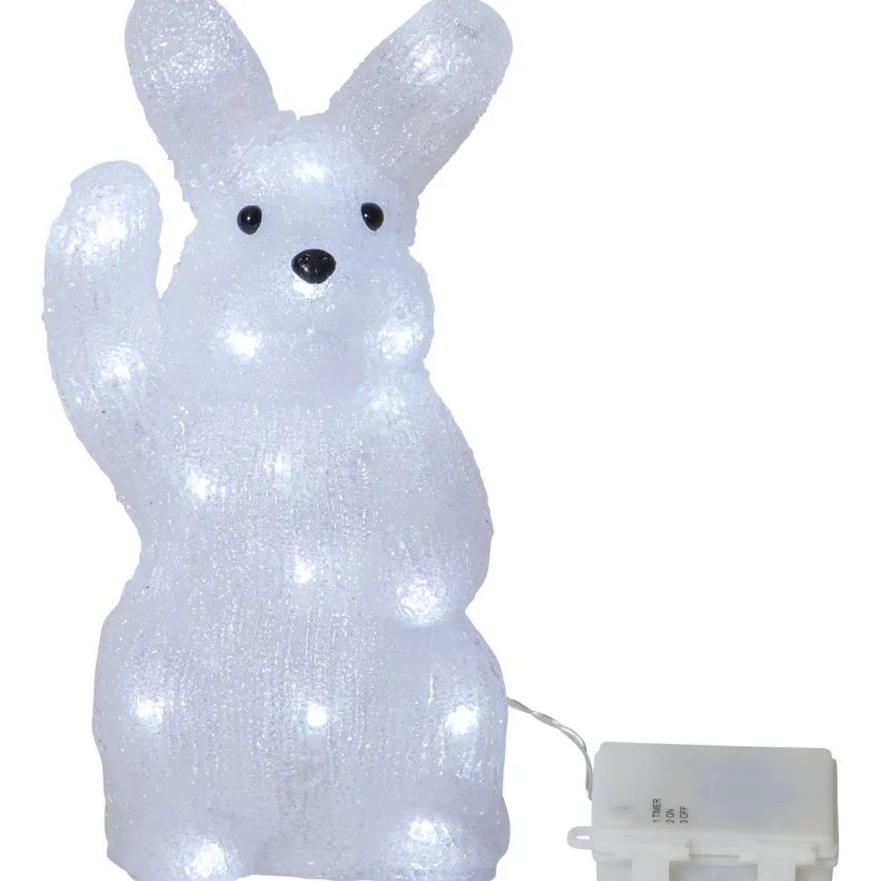 LED-valokoriste Star Trading Crystalo kaniini 29cm