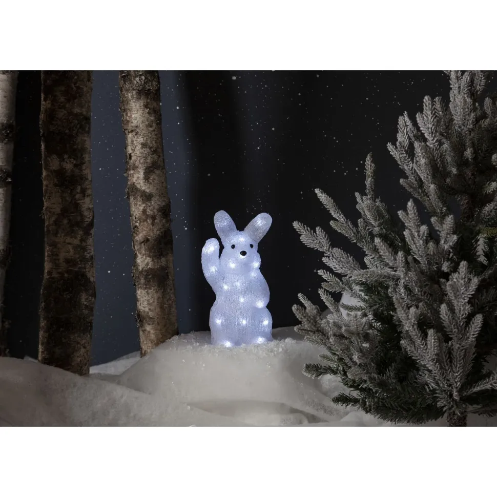LED-valokoriste Star Trading Crystalo kaniini 29cm