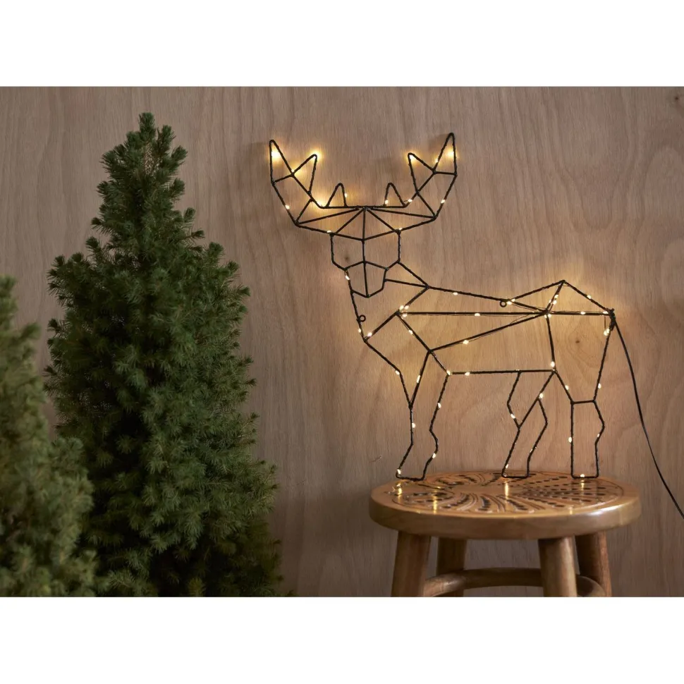 LED-valokoriste Star Trading Cupid, 49cm, musta