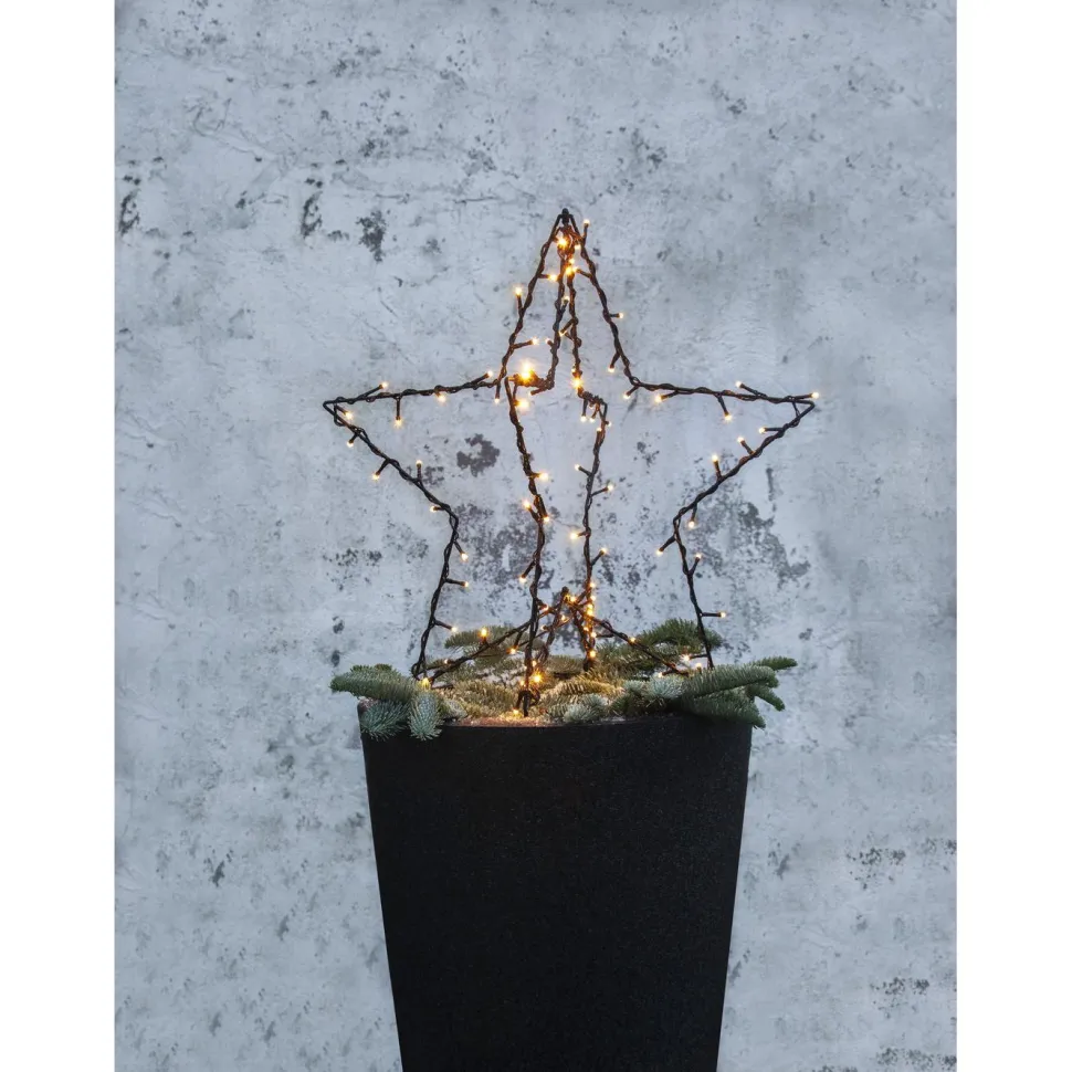 LED-valokoriste Star Trading Foldy 3D tähti, 55cm, musta