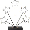 LED-valokoriste Star Trading Stary, 27.5cm, musta