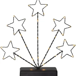 LED-valokoriste Star Trading Stary, 27.5cm, musta