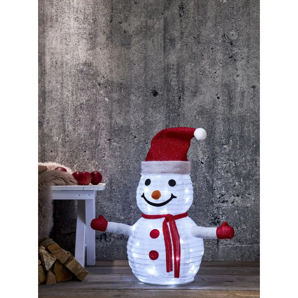 LED-valokoriste Star Trading Tecidy lumiukko 70 cm