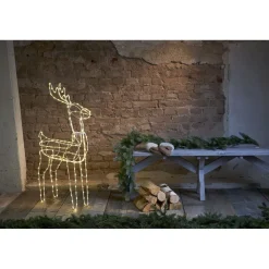 LED-valokoriste Star Trading Tuby Deer koristeporo 105 cm
