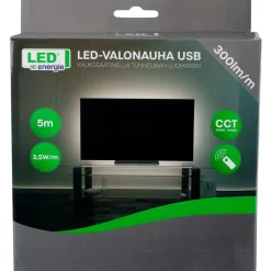 LED-valonauha Led Energie, USB, CCT, 5m, kaukosäädin