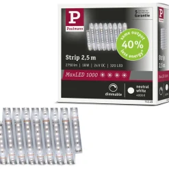 LED-valonauha Paulmann MaxLED 1000, 1m, 7.2W, 1100lm/m, 4000K, neutraali valkoinen