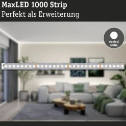 LED-valonauha Paulmann MaxLED 1000, 1m, 7.2W, 1100lm/m, 4000K, neutraali valkoinen