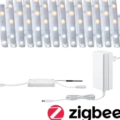 LED-valonauha Paulmann MaxLED 250, Smart Home Zigbee 3.0, aloituspakkaus, 5m, IP44, 18W, 250lm/m, 30LEDs/m, 36VA, säädettävä värilämpötila