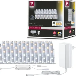 LED-valonauha Paulmann MaxLED 250, Smart Home Zigbee 3.0, aloituspakkaus, 5m, IP44, 18W, 250lm/m, 30LEDs/m, 36VA, säädettävä värilämpötila
