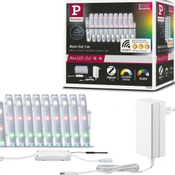 LED-valonauha Paulmann MaxLED 250, Smart Home Zigbee 3.0, aloituspakkaus, 3m, IP44, 15W, 180lm/m, 30LEDs/m, RGBW+, 36VA