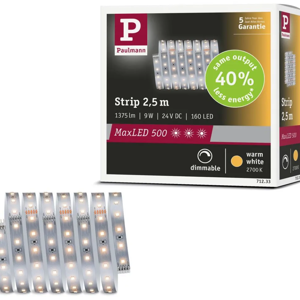 LED-valonauha Paulmann MaxLED 500, 1m, 3.6W, 550lm/m, 4000K, neutraali valkoinen