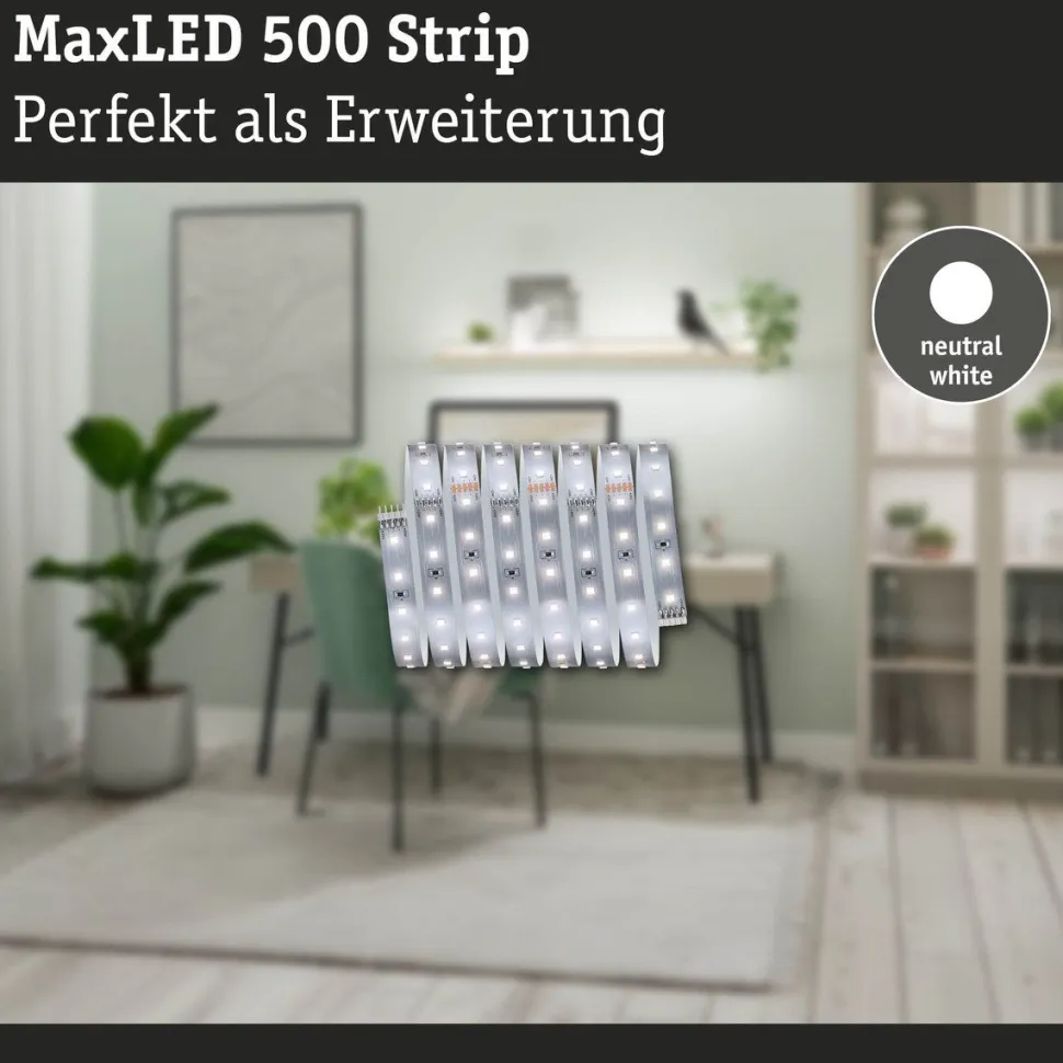 LED-valonauha Paulmann MaxLED 500, 1m, 3.6W, 550lm/m, 4000K, neutraali valkoinen