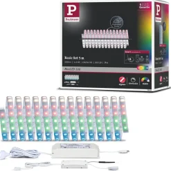 LED-valonauha Paulmann MaxLED 500, Smart Home Zigbee 3.0, aloituspakkaus, 5m, IP44, 33W, 350lm/m, 60LEDs/m, RGBW+, 80VA