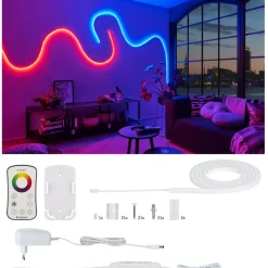 LED-valonauha Paulmann MaxLED Flow, aloituspakkaus, 1.5m, 13.5W, 270lm/m, RGB, 24VA