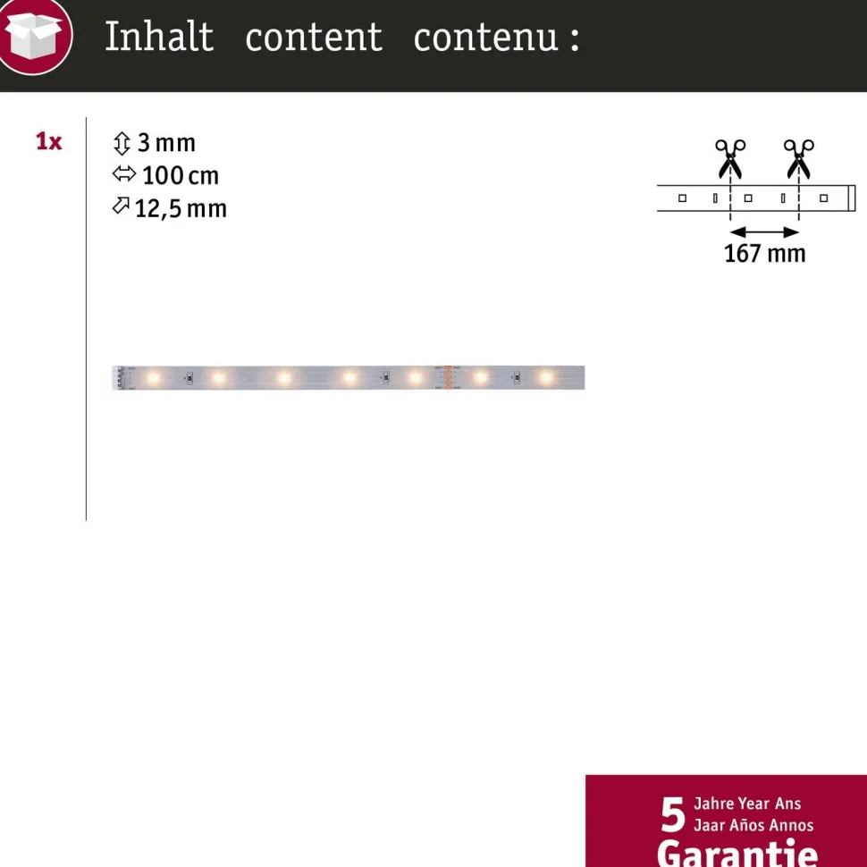 LED-valonauha Paulmann MaxLED 250, 1m, 4W, 300lm/m, 2700K