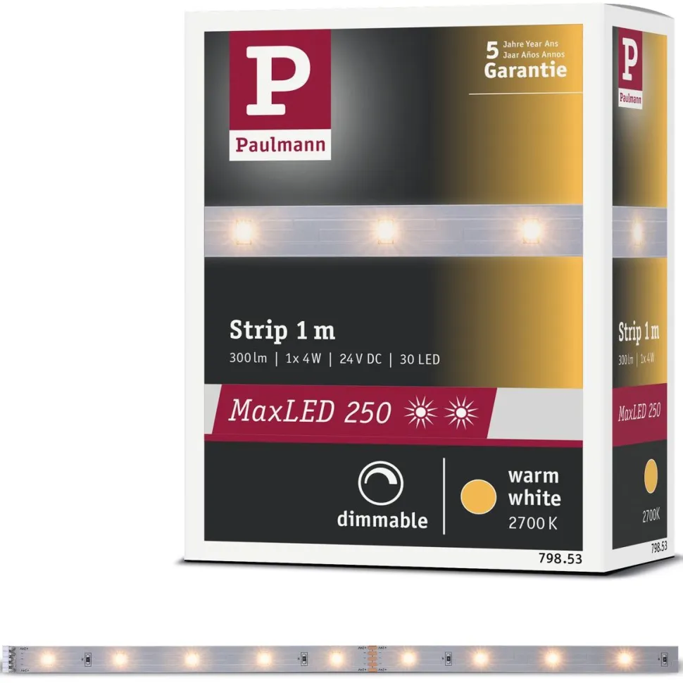 LED-valonauha Paulmann MaxLED 250, 1m, 4W, 300lm/m, 2700K