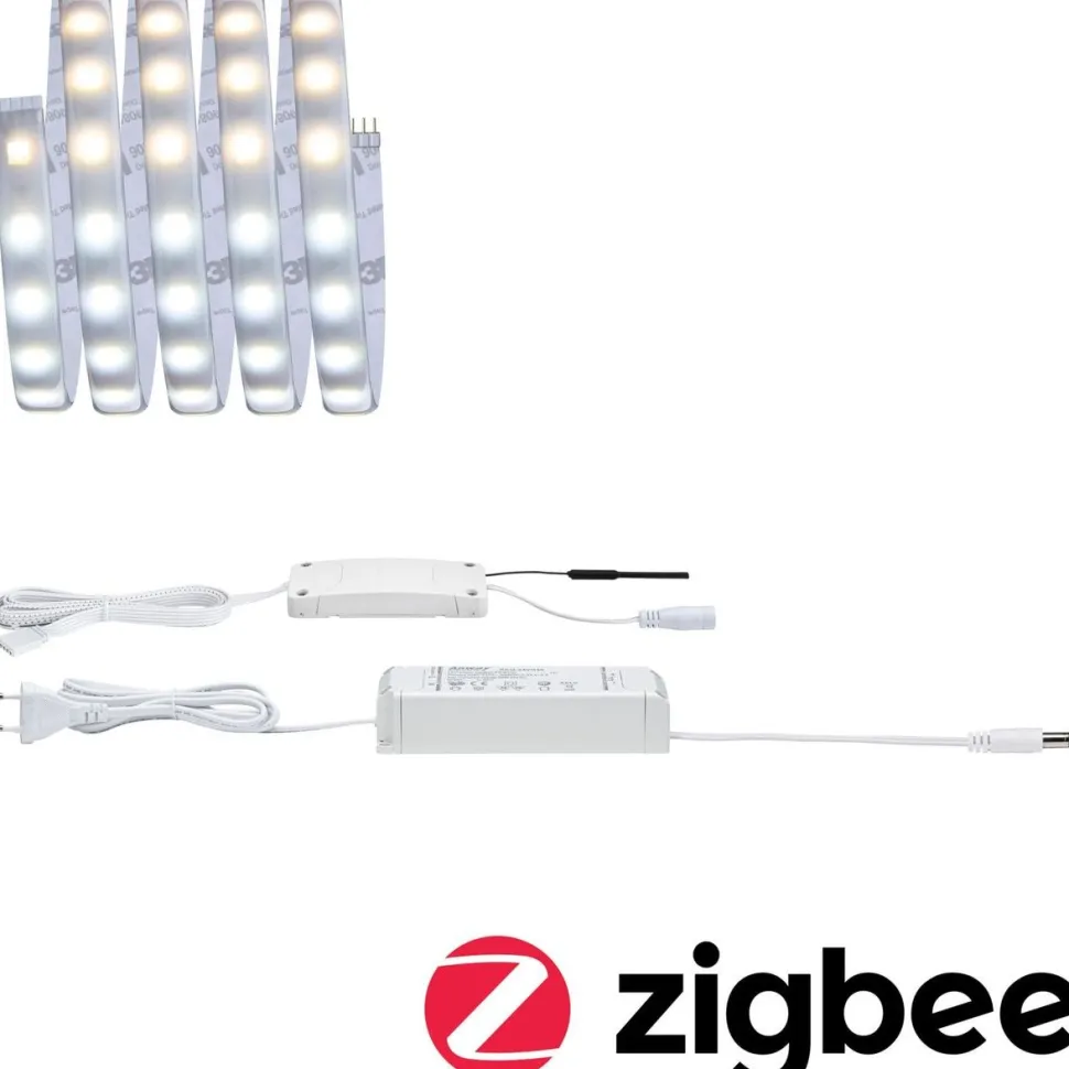LED-valonauha Paulmann MaxLED 500, Smart Home Zigbee 3.0, aloituspakkaus, 1.5m, IP44, 9W, 510lm/m, 60LEDs/m, 20VA, säädettävä värilämpötila