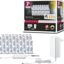 LED-valonauha Paulmann MaxLED 250, Smart Home Zigbee 3.0, aloituspakkaus, 3m, IP44, 12W, 250lm/m, 30LEDs/m, 36VA, säädettävä värilämpötila