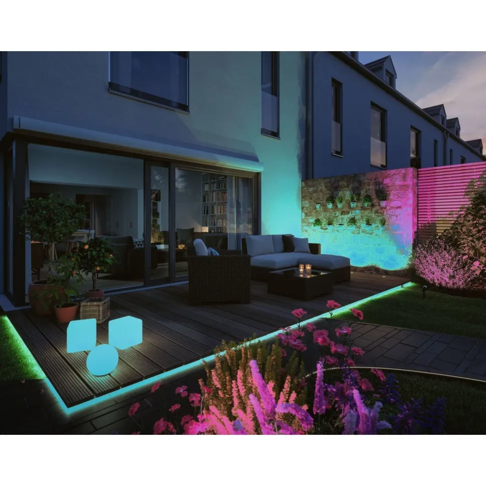LED-valonauha Paulmann Plug & Shine Smooth, 2m, Smart Home Zigbee 3.0, IP67, RGBW+, valkoinen