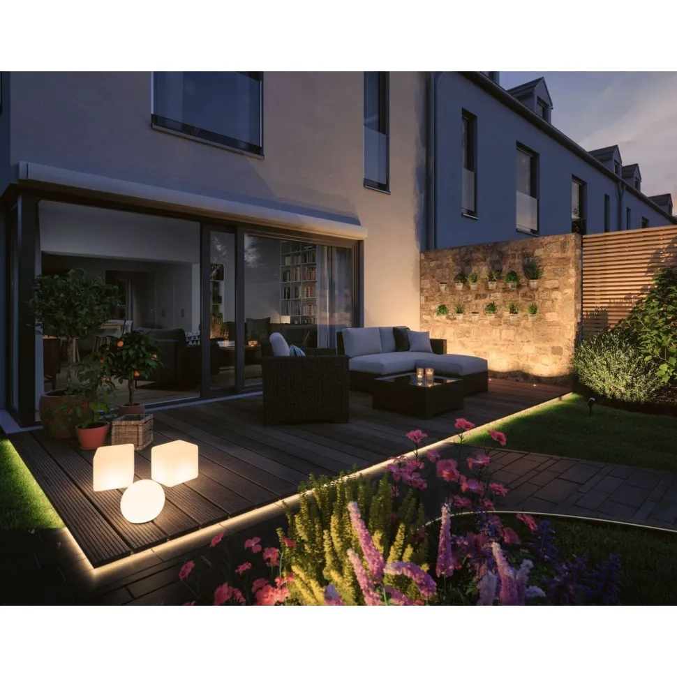 LED-valonauha Paulmann Plug & Shine Smooth, 5m, Smart Home Zigbee 3.0, IP67, RGBW+, valkoinen