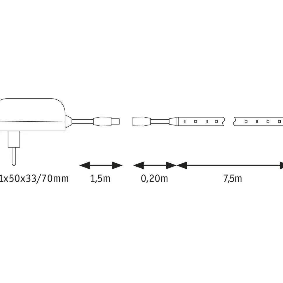 LED-valonauha Paulmann SimpLED, 5m, 17W, 260lm/m, 6500K, 18VA