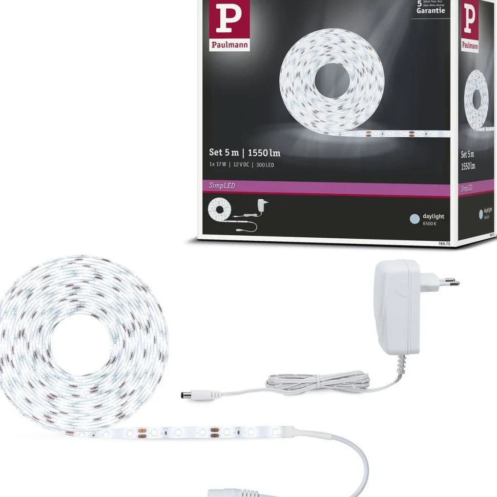 LED-valonauha Paulmann SimpLED, 5m, 17W, 260lm/m, 6500K, 18VA