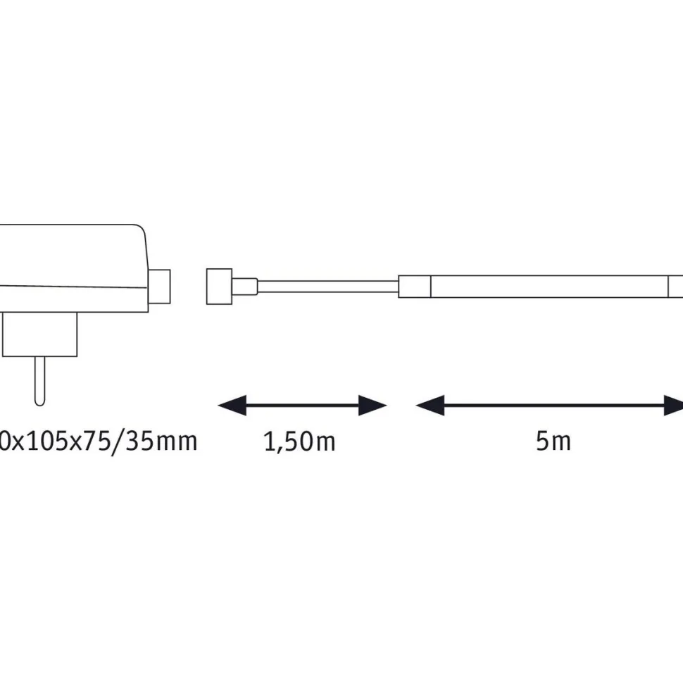 LED-Valonauha Paulmann SimpLED IP65 5m 3000K
