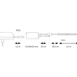LED-valonauha Paulmann SimpLED Full-Line COB, 1,5m, 12W, 330lm/m, 840LEDs/m, RGB, 24VA