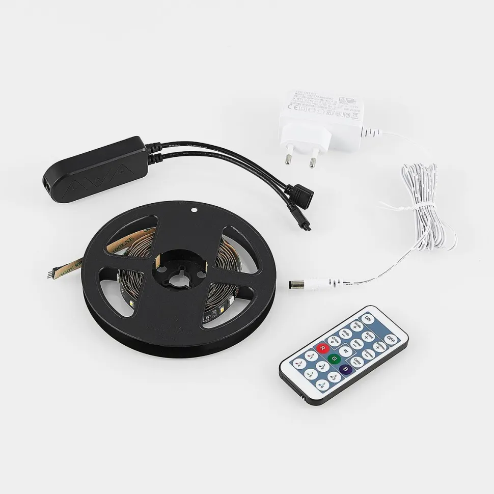 LED-valonauha Trio Racer RGBW, 3m, musta