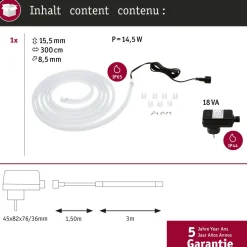 LED-valonauha ulkokäyttöön Paulmann SimpLED, 3m, IP65, 12W, 200lm/m, 6500K, 18VA