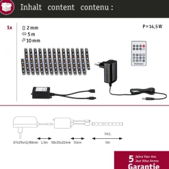 LED-valonauha Paulmann EntertainLED, 1.5m, 3W, 60LEDs/m, RGB+, 5VA