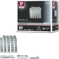 LED-valonauha Paulmann MaxLED 500, aloituspakkaus, 1.5m, 9W, 550lm/m, 6500K, 20VA