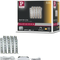 LED-valonauha Paulmann MaxLED 500, aloituspakkaus, 1.5m, 9W, 550lm/m, 2700K, 20VA