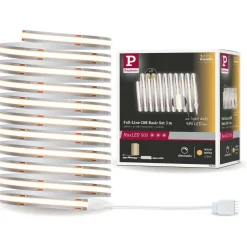 LED-valonauha Paulmann MaxLED Full-Line COB 500, aloituspakkaus, 3m, 19W, 500lm/m, 480LEDs/m, 2700K, 36VA