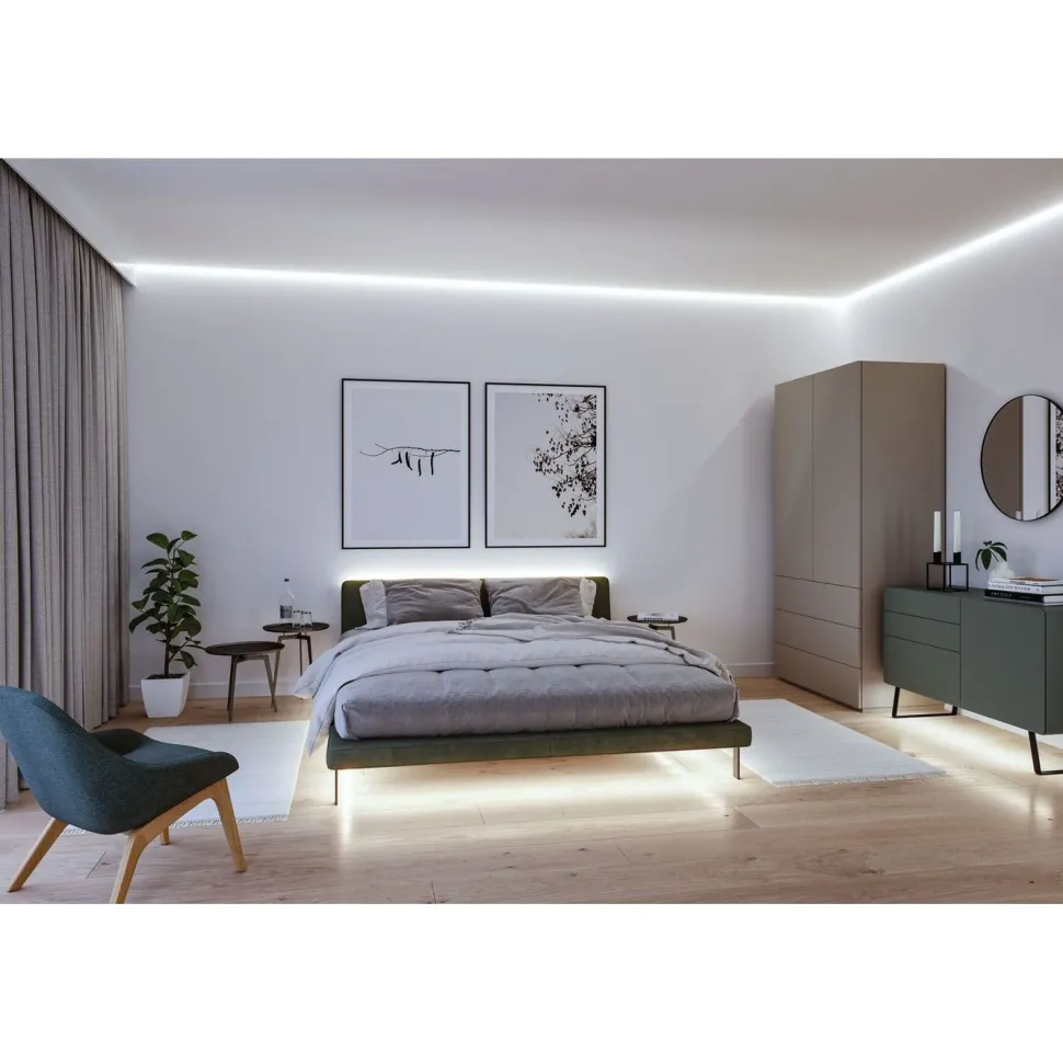 LED-valonauha Paulmann MaxLED 500 Full-Line COB, kulmaosa, 0.3W, 1000lm/m, 800LEDs/m, 6500K