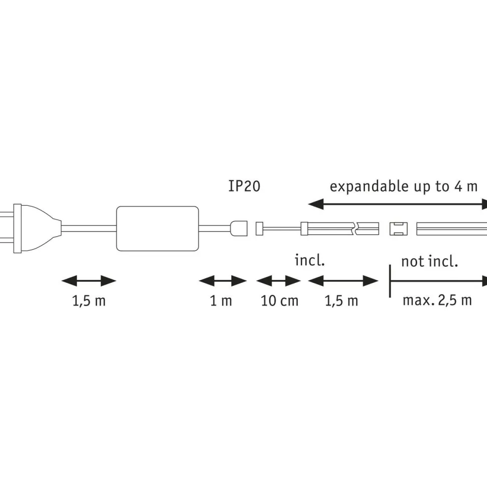 LED-valonauha Paulmann MaxLED 1000 Full-Line COB, 1.5m, 18W, 1280lm/m, 528LEDs/m, 6500K, 40VA