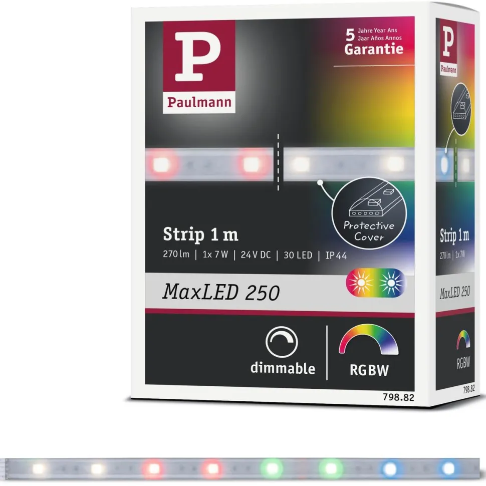 LED-valonauha Paulmann MaxLED 250, 1m, IP44, 7W, 230lm/m, RGBW+