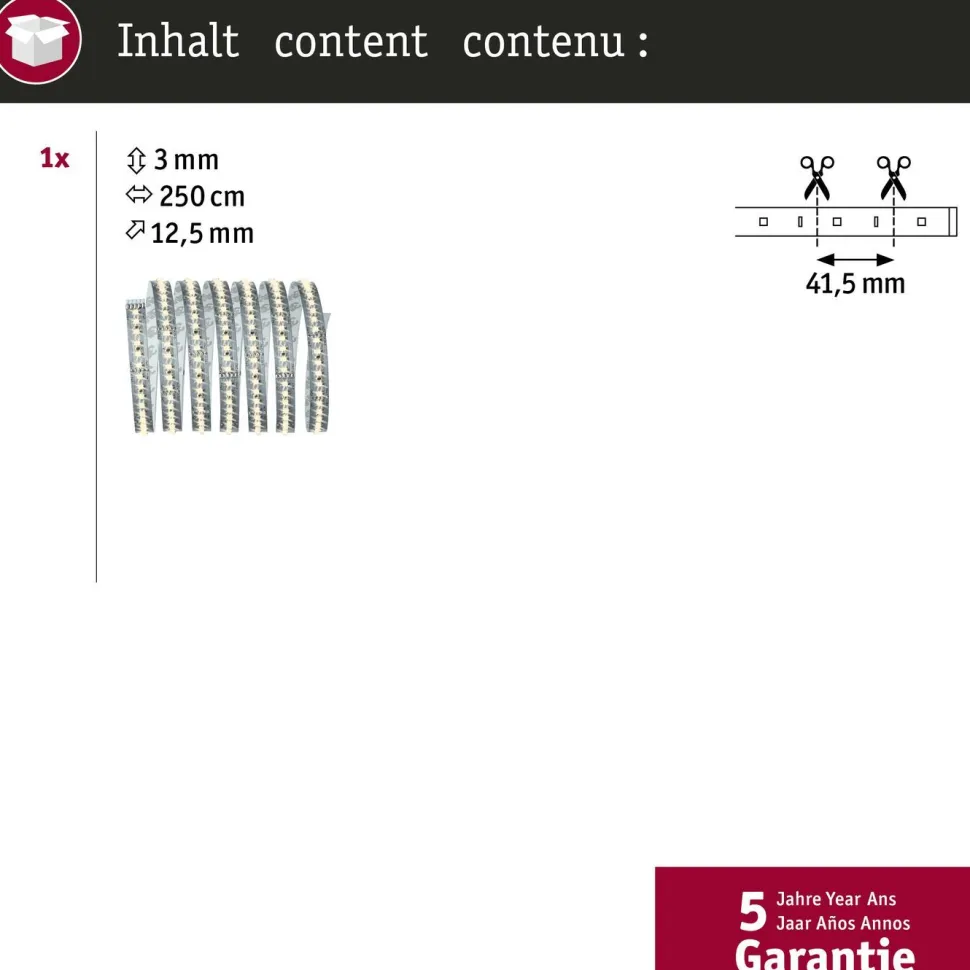 LED-valonauha Paulmann MaxLED 1000, 2.5m, 29W, 1100lm/m, 2700K