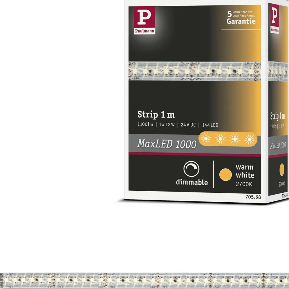 LED-valonauha Paulmann MaxLED 1000, 1m, 12W, 1100lm/m, 2700K