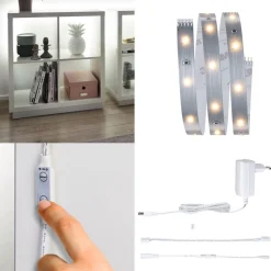 LED-valonauha Paulmann MaxLED 250 Shelf Comfort, aloituspakkaus, 1m, 4W, 300lm/m, 30LEDs/m, 2700K, 12VA