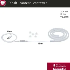 LED-valonauha Paulmann Neon Colorflex, USB, 1m, 5W, 10lm/m, RGB