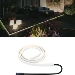 LED-valonauha Paulmann Plug & Shine Smooth, 2m, IP68, 3000K, 12W, valkoinen