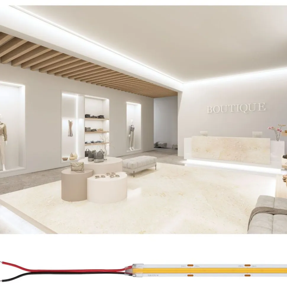 LED-valonauha Paulmann ProStrip Silver, P150, COB 830, 5m, 68W, 1270lm/m, 528LEDs/m, 3000K