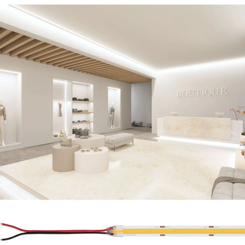 LED-valonauha Paulmann ProStrip Silver, P150, COB 827, 5m, 68W, 1270lm/m, 528LEDs/m, 2700K