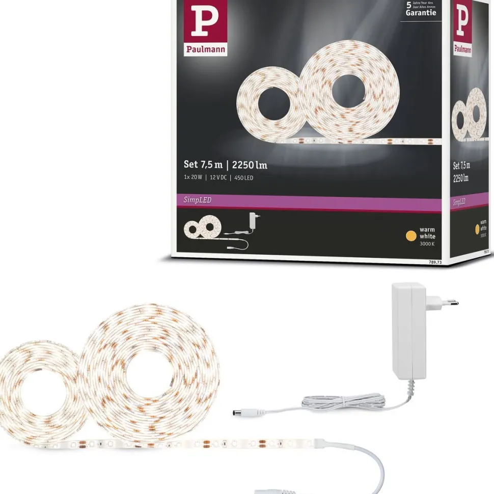 LED-valonauha Paulmann SimpLED, 5m, 17W, 260lm/m, 60LEDs/m, 3000K, 18VA