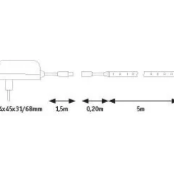 LED-valonauha Paulmann SimpLED, 5m, 17W, 260lm/m, 60LEDs/m, 3000K, 18VA