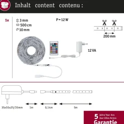 LED-valonauha Paulmann SimpLED, 5m, 10W, 64lm/m, RGB, 12VA
