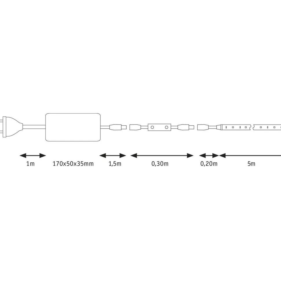 LED-valonauha Paulmann SimpLED Power, 1.5m, 17W, 1060lm/m, 4000K, 24VA