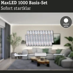 LED-valonauhasetti Paulmann MaxLED 1000, 1.5m, 11W, 1100lm/m, 4000K, 30VA, neutraali valkoinen